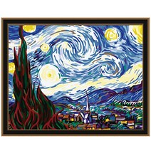 아이러브페인팅 DIY 명화그리기 40 x 50 cm, 고흐의 별이 빛나는 밤에