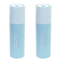 리버그린 심플 휴대용칫솔케이스, 블루, 2개입