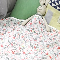 오즈맘 면 100% 이중거즈 보들보들 유아 여름 블랭킷 소 70 x 90 cm, 블라섬 핑크