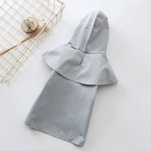노랜드 PVC 패션 반려견 레인코트, 그레이