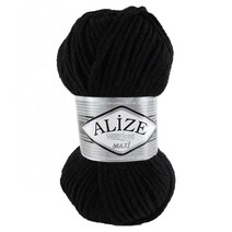 마마니트 맥시 슈퍼라나 뜨개질 실, 블랙