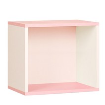 하우디가구 칸높은 1단 칼라 공간박스 DIY, 칼라박스 1단-백색+핑크