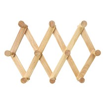 숲속애 원목 자바라옷걸이 대형, 혼합 색상, 1개