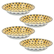 디어리빙 북유럽플라워 파스타볼, 옐로우, 4개