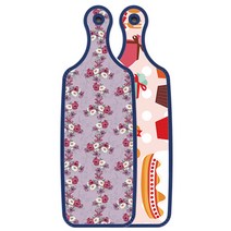 Loem 블루에디션 서빙 양면도마 꼬마도넛, 벽람색플라워, 1개
