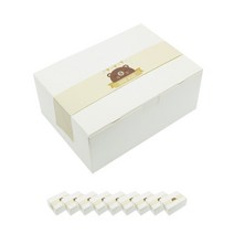 도나앤데코 원터치 도시락상자 화이트 소 10p + 핸드메이드 곰 노랑띠지 10p, 1세트