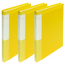 에코청운 PP 클리어화일 A4 40매, 노랑, 3개