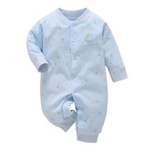 맘스케어 순면나염 풀스냅우주복