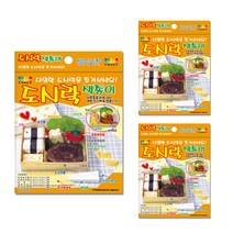 칼라팬시 도시락 색종이 접기, 7색, 3개입