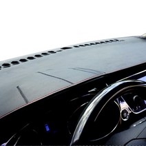 카닉스 타노스 가죽 대쉬보드커버 블랙 + 레드스티치, 올뉴크루즈 2017년~(전방추돌 무/센터 무)