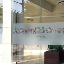 제제데코 반투명 칼라안개 창문시트지 플루티로웬01, 스카이블루