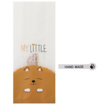 황씨네도시락 멍이M봉투 50p + 발바닥 핸드 메이드 화이트 스티커 50p, 1세트