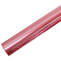 영프라자 사선 비닐증착포장지 53cm x 20m, 레드, 1개