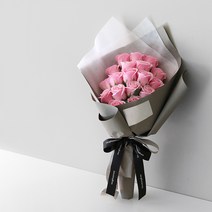 블루밍앤미 비누꽃 장미 20송이 꽃다발, 진핑크