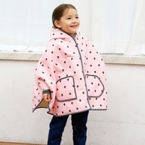 베베슈에뜨 여아용 라이트빔 양털느낌 방한방수 망토