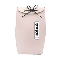 도나앤데코 끌레르 선물백 중사이즈 10p + 끈 10p 연핑크 + 합격기원 2 x 7 cm 라운드사각 세로형 스티커 10p, 혼합 색상, 1세트