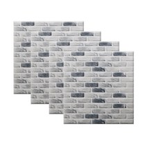 엘트리 더리얼한 쿠션 벽돌 폼브릭 1 x 1m, 라이트그레이, 4개입