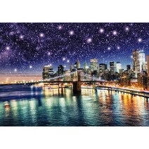 썬앤트리 별빛의 브루클린 브릿지 직소퍼즐 HP1018, 1000피스, 혼합 색상
