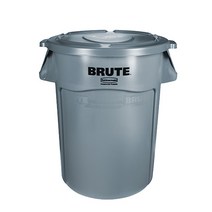 러버메이드 벤티드 브루트 컨테이너 휴지통 세트 통 75L 2620 + 뚜껑 261960, 회색, 1세트