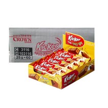 크라운 키커 초코바 시리얼현미, 28g, 60개입