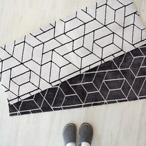 라샘 패턴 주방 욕실 발매트, 그레이