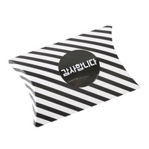 황씨네도시락 반달상자 스트라이프 블랙 20p + 원형 감사합니다 스티커 블랙 20p, 혼합 색상, 1세트