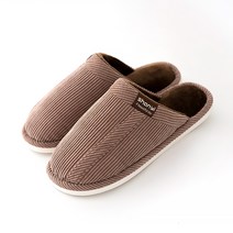 DM 알럽홈 코듀로이스타일 거실화, 브라운, 1개