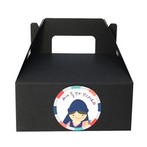 황씨네도시락 핸들상자 블랙 소 20p + 새해복 스티커 한복소년 20p, 혼합 색상, 1세트