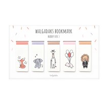 왈가닥스 마그네틱 북마크 5p 세트 버디ver3, 1세트