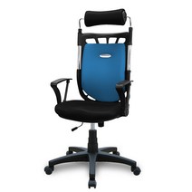 체어빌 챔프100 의자 더블에어 메시원단, 블루