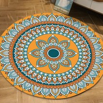 이지웜 플라워 원형 발매트, A-6