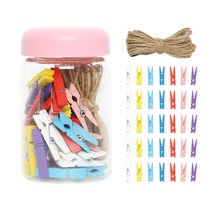 핸드팩토리 컬러 미니 나무집게 마끈 보틀세트, 핑크뚜껑, 1세트