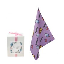 삼육오데이 DIY 돌답례품 수건 10p + 박스 10p + 리본 핑크 12p + 땡큐스티커 12p, 과자먹어, 1세트