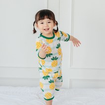 보보 여아용 무형광 상큼 파인 7부 실내복 세트