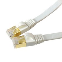 랜스타 CAT.7 FTP DIRECT 평면 랜케이블 금도금 3m, WHITE, 1개