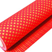 솔로몬샵 디자인랩 트윙클양면 종이롤포장지 20m, 적색, 1개