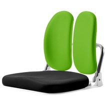 청심의자 폴더 스마트듀얼 고급형 좌식의자 화이트바디 메쉬원단, 투톤그린