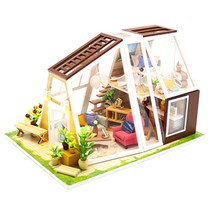 아디코 DIY 미니어처 하우스 오로라 오두막, 혼합 색상