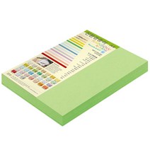 종이문화 두꺼운양면 카드지 레인보우카드 No.12 그린, A4, 100매