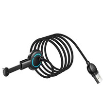 맥도도 LED 게이밍 충전 케이블 1.2m, 블랙, 1개