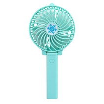 해피프렌즈 USB LED 핸디형 선풍기, 민트