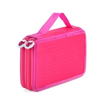 하하넷 아트러블 색연필 2단 파우치형 필통, 로즈, 1개