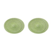 저스틴 쫀쫀 원형 메인테이블매트 2p, 그린, 36cm