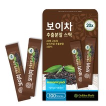 골든허브 20배 농축 보이차 추출분말 스틱, 1g, 100개