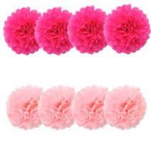 파티쇼 파티꽃볼 베이비핑크 4p + 푸치샤 4p, 혼합 색상