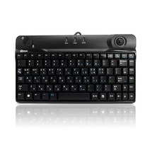 큐센 옵티컬 트랙볼 미니 유선키보드, PTS-K8100 UT, 혼합 색상, 텐키리스