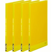 킹짐 클리어화일 20매, 노랑, 4개입