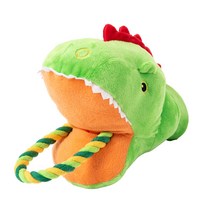 딩동펫 반려동물 로프 터그놀이 장난감 가로 12cm x 세로 24cm x 깊이 18cm, 공룡, 1개