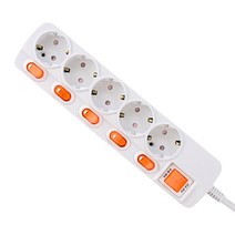 카닉스 타노스 개별스위치 멀티콘센트 5구 EW-MSS-16A5, 단품, 단품, 1.5m