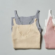 마른파이브 여성용 여리핏 레이어드 레이스 나시 2p
